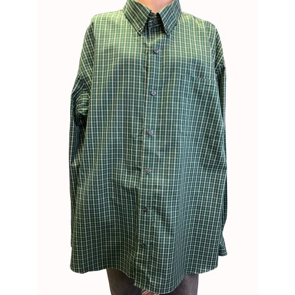 Duluth Trading Co. Men's Green Magnetic Button Up Shirt Size 2XL SKU 6284 - Picture 1 of 6